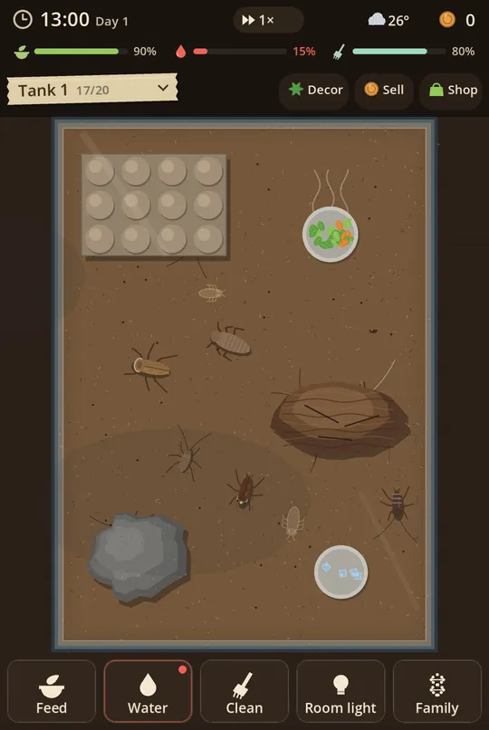 The roach tank