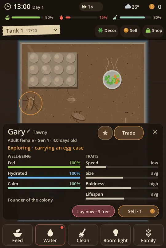 A roach's card